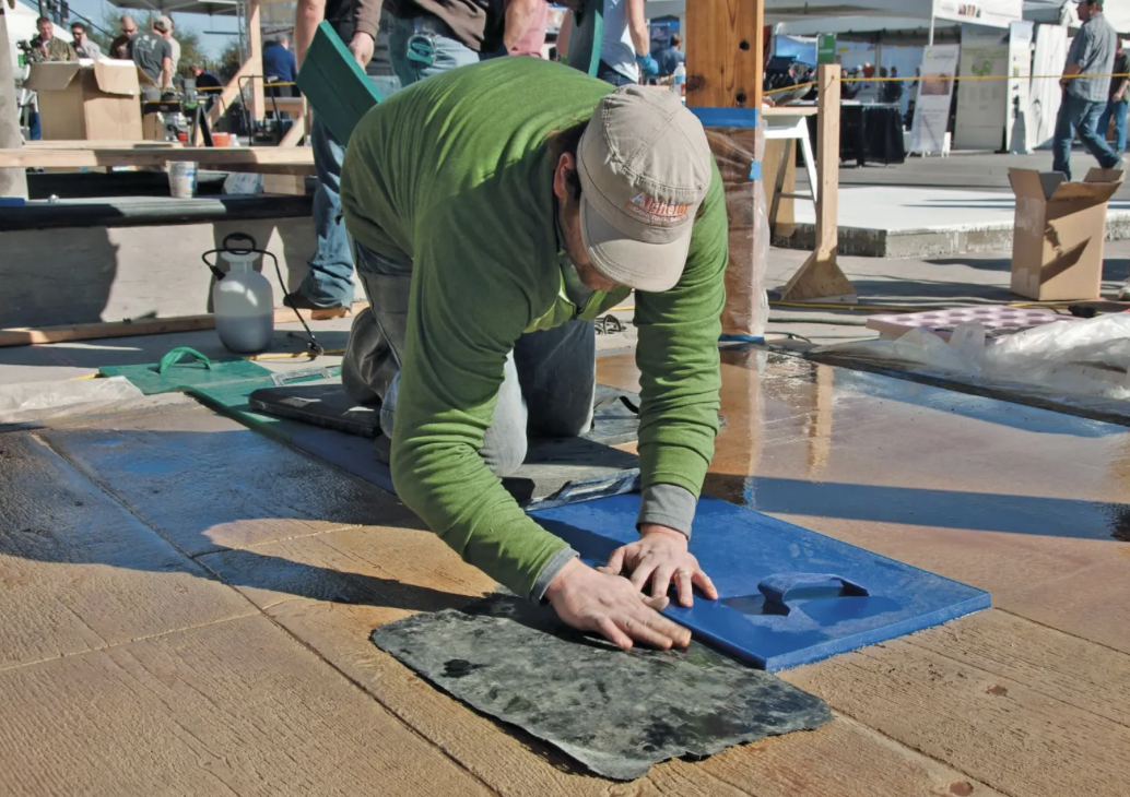 Wood Stamping Concrete
