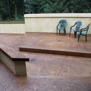 Two Level Stamped Concrete Patio