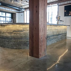 Concrete Floor and Bar with Wood Pattern