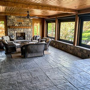 All Season, Bi-Level Room with Concrete Floors