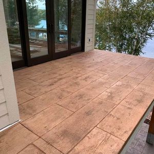 Stamped Concrete with Wood Plank Pattern
