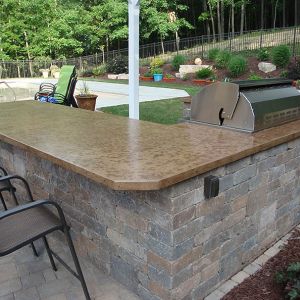 Exterior Concrete Countertop with Grill