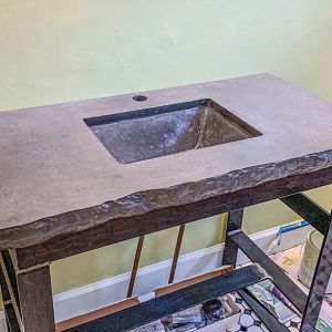 Concrete Counter Top with Sink (in progress)