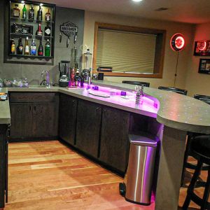 Concrete Bar Top with Lighting