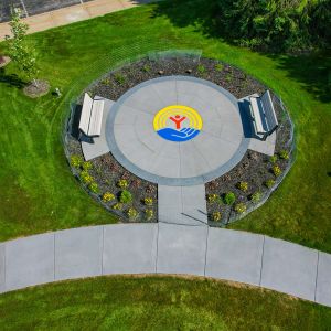 Stamped Concrete with Custom Design