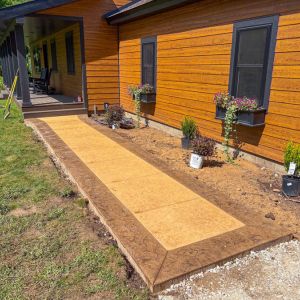 Stamped Concrete Entryway