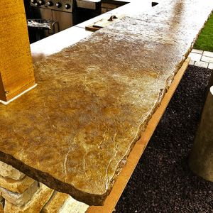 Outdoor Kitchen Bartop Stone Texture with Chiseled edge